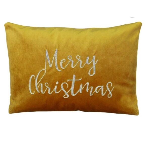 Rodeo Home gold Merry Christmas pillow ￼ - Picture 2 of 3